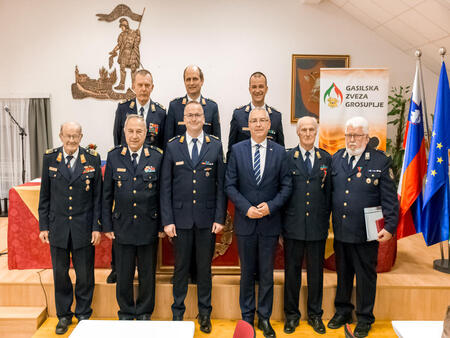 Skupščina GZ Grosuplje, 26. 3. 2026, z nagrajenci in visokimi ter častnimi gosti